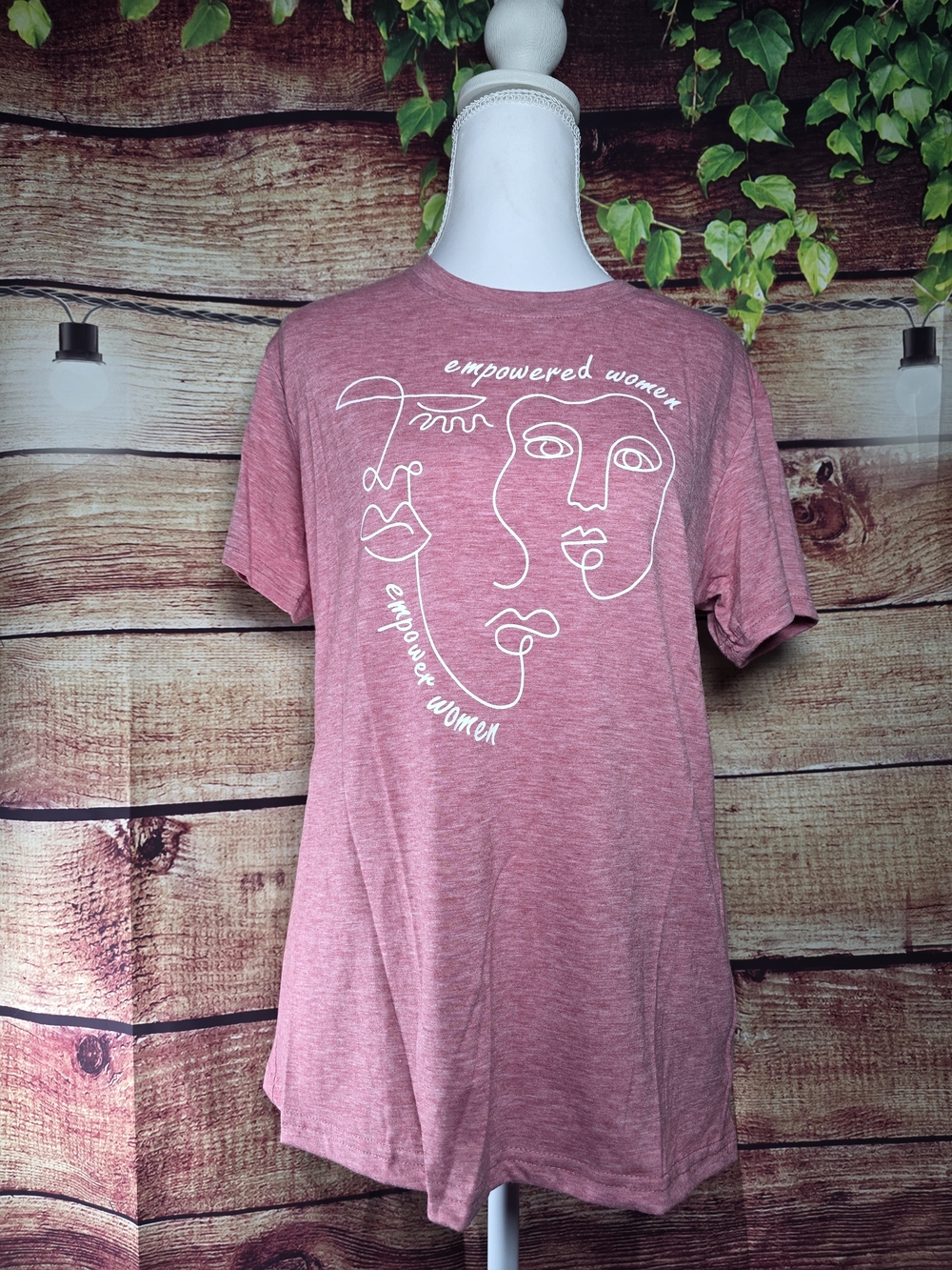 NWOT Empowered Women Graphic T‑Shirt - Dusty Rose